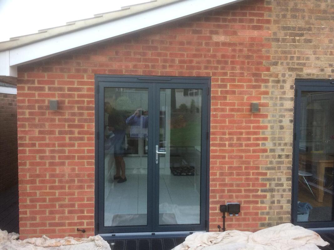 Before and After Pictures of a recent Brick Tinting Job - Before restoration work